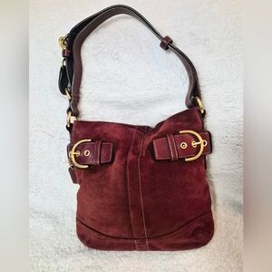 COACH: Soft Suede Duffle Purse
